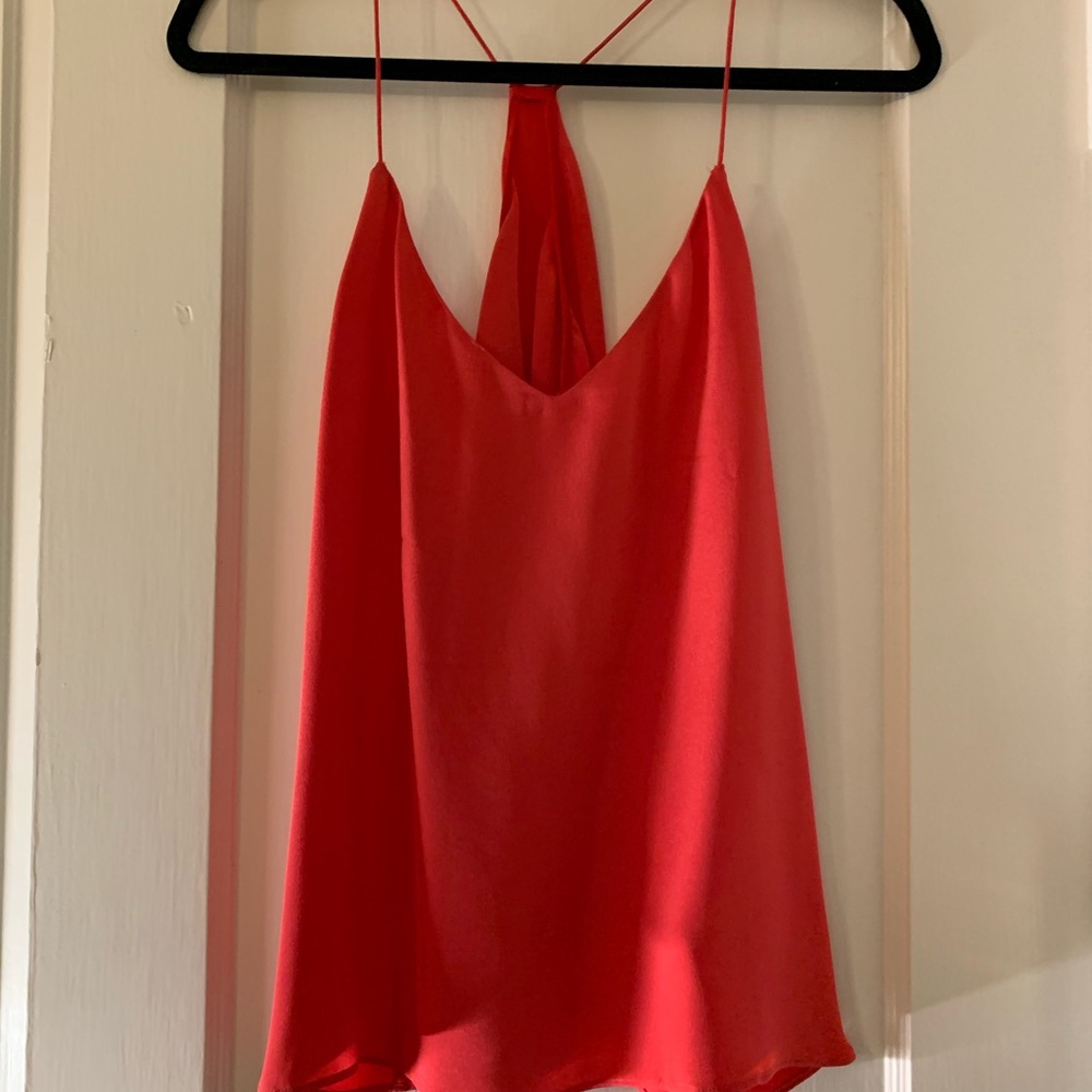 J Crew red silk camisole